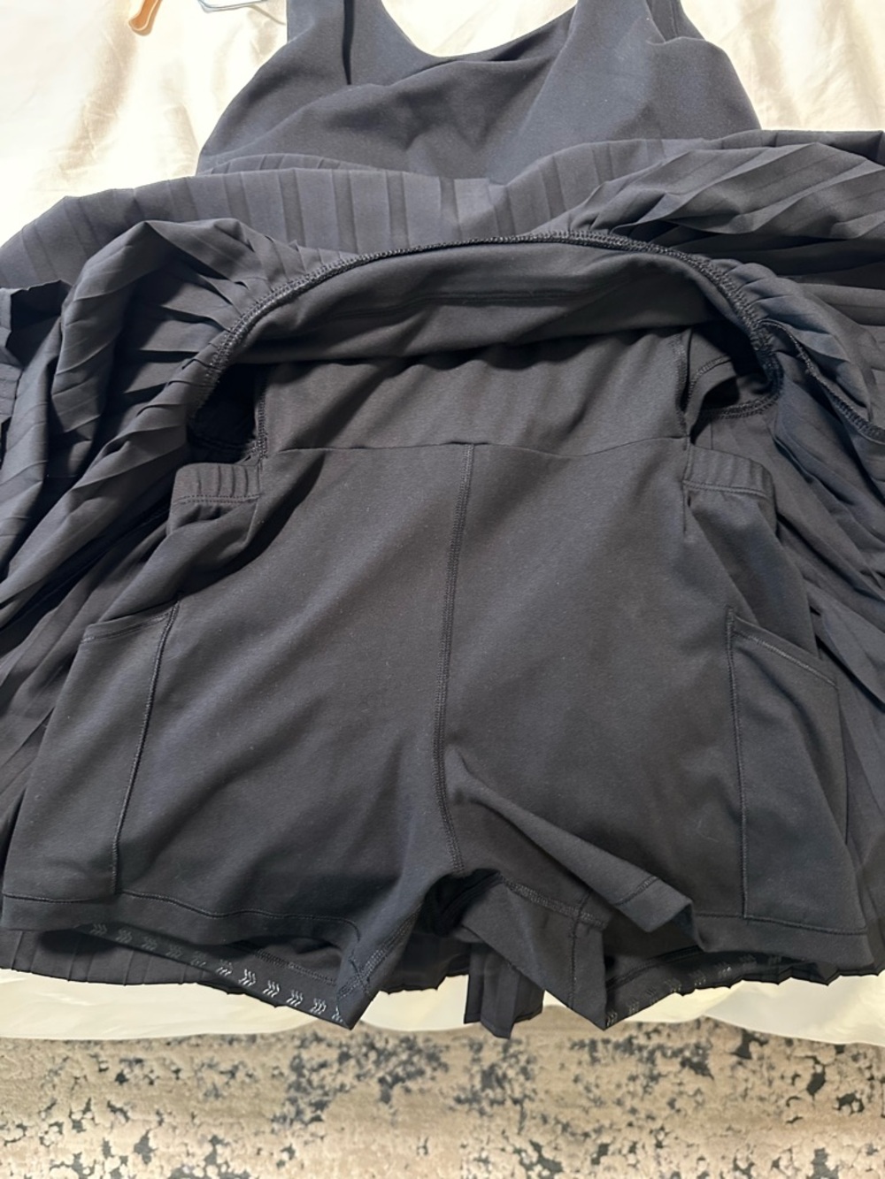 all in motion Black Pleated Tank Mini Dress - Picture 4 of 5